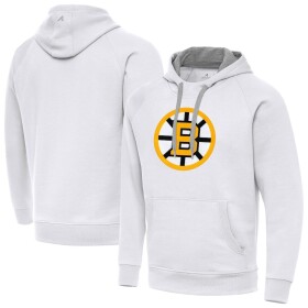 Pánská mikina Boston Bruins Antigua Victory Pullover Hoodie - White Velikost: XL
