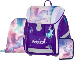OXYBAG Školní set Premium Light Pegas / 3dílná sada / aktovka 26 l / pytlík na cvičky / penál (0-75826)