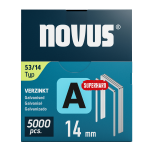 Novus tenké, drátové sponky typ A, 53 F/14 mm, Super Hard, 5000 ks