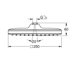GROHE - Vitalio Comfort Hlavová sprcha 25x25 cm, 9,5 l/min, 1 proud, chrom 26695000