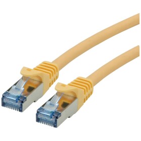 Roline 21.15.2821 RJ45 síťové kabely, propojovací kabely CAT 6A S/FTP 1.00 m žlutá dvoužilový stíněný, bez halogenů, samozhášecí 1 ks