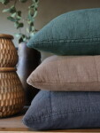 Chic Antique Prošívaný povlak na polštář Aix Mocca 40 × 60 cm, hnědá barva, textil