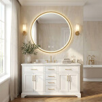 REA - Zrcadlo LED 60cm MMJ BRUSH ROSE GOLD HOM-05506
