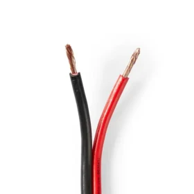 Nedis Repro kabel 2x 2.50 mm2 černá-červená / CCA / 100.0 m / Kulatý / PVC (CAGW2500BK1000)
