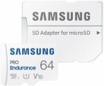 SAMSUNG PRO Endurance microSDXC 64GB + SD adaptér / Class 10 / UHS-I / U3 / čtení: 100MBs / zápis: 40MBs (MB-MJ64KA/EU)