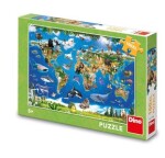Puzzle Mapa zvířat