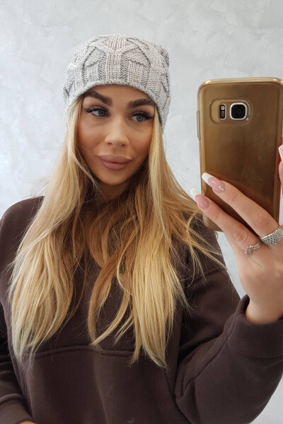 Fleecová čepice Sonia K201 světle šedá UNI