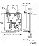 GROHE - Montážní tělesa Vestavbové těleso pro elektronickou umyvadlovou baterii 36336001