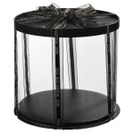 Cake star dortový box černý kulatý 31x34cm - bez stuhy