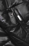 Černá lesklá dámská bunda (B9751) odcienie czerni