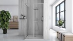 REA/S - Sprchový kout City 80x100 Nickel Brush Se sprchovou vaničkou Savoy black KPL-E0060
