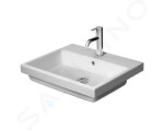 DURAVIT - Vero Air Umyvadlo vestavné 550x455 mm, s přepadem, otvor pro baterii, bílá 0383550000