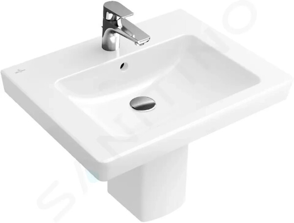 VILLEROY & BOCH - Subway 2.0 Umyvadlo 600x470 mm, s přepadem, s otvorem pro baterii, alpská bílá 71136001