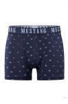 Pánské boxerky 3PACK 4277-1003 Tmavě modrá / šedá mix vzor - Mustang tm.modrá-šedá XXL