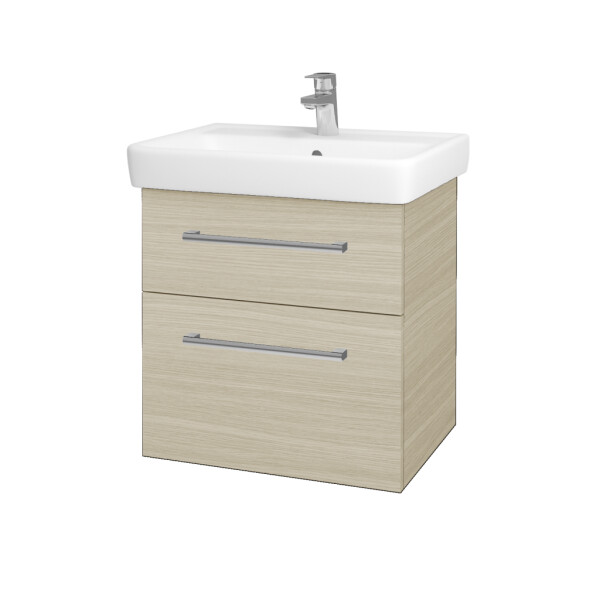 Dřevojas - Umyvadlová skříňka Q MAX SZZ2 60 - D04 Dub / Úchytka T03 / D04 Dub 60346C