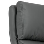 Kancelářské křeslo, šedá ekokůže, taštičkové pružiny, kovový kříž, kolečka na tvrdé podlahy