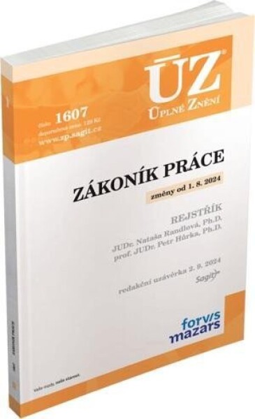 ÚZ 1607 Zákoník práce,