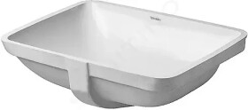 DURAVIT - Starck 3 Umyvadlo vestavné 490x365 mm, bez otvoru pro baterii, s WonderGliss, bílá 03054900001