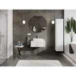 MEXEN/S - Rivel koupelnová skříňka pod umyvadlo 70 cm s deskou, 1 šuplík, reliéf , bílá mat 91A20-07023-1-BFC01