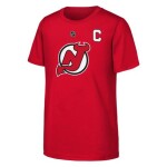 Outerstuff Dětské tričko Nico Hischier NHL New Jersey Devils Flat Captains N&N Ss Ctn Tee Velikost: Dětské S (6 - 8 let)