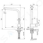 IDEAL STANDARD - Ceralook Dřezová baterie, ušlechtilá ocel BC174GN