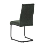 Židle jídelní, zelený samet, černá pohupová podnož