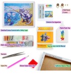 Antistresové omalovánky TSvetnoy TSvetnoy, LG278e, Diamond painting - diamantové malování, 40 x 50 cm, Kočky - Na rybách