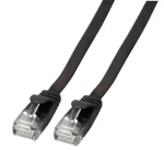 EFB Cat6A 5 m černá / Plochý patch kabel / RJ-45 / U/FTP / PVC / 10Gbit/s (K8107SW.5)