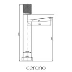 CERANO - Umyvadlová stojánková baterie Loreta Grip - vysoká - chrom CER-423589