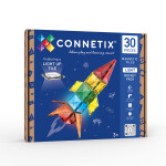 Connetix Connetix Tiles - Magnetická Stavebnice Svítící raketa 30 ks