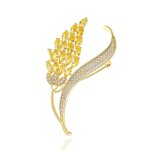 Exkluzivní brož Swarovski Elements Nacira, Zlatá