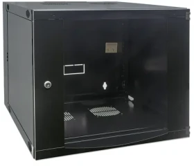 Intellinet 12U 540x600 mm černá / Nástěnný rozvaděč / 19" / prosklené dveře / výklopný rám (713863)