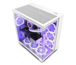 NZXT skříň H9 Flow dvoukomorová ATX / 4x120mm fan / až 10xfan / perforovaný top / proskl. bočnice, front / bílá EDF_557846