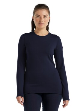 Dámské merino tričko s dlouhým rukávem ICEBREAKER Wmns 260 Tech LS Crewe, Midnight Navy velikost: XS
