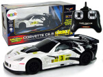 Mamido Sportovní auto na dálkové ovládání RC Corvette C6R 1:24 bílé