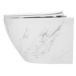 REA - Závěsná WC mísa včetně sedátka Carlos Nature Marble REA-C6606