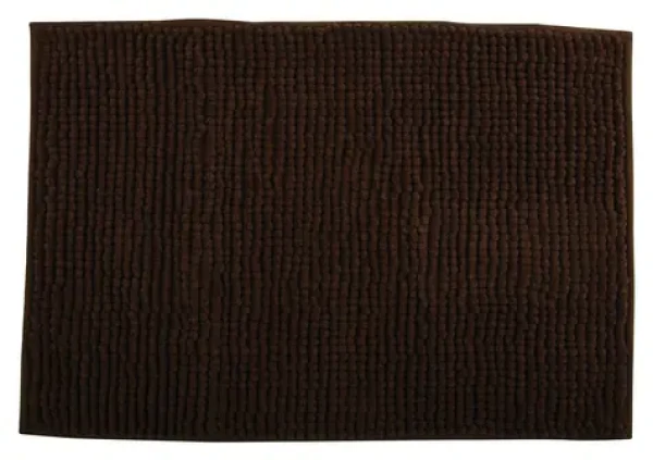 MSV CHENILLE koupelnová předložka 40 x 60 cm hnědá / mikrovlákno / protiskluzová