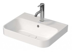 DURAVIT - Happy D.2 Plus Umyvadlo na desku, 50x40 cm, s přepadem, s otvorem pro baterii, WonderGliss, bílá 23605000001