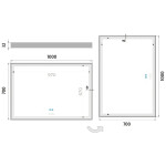 Nimco zrcadlo LED senzor 1000 x 700 mm Model 13000 se dvěma dotykovými senzory ZP 13004VX ZP 13004VX