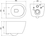 MEXEN/S - WC předstěnová instalační sada Fenix XS-U s mísou WC Carmen, bílá 6853388XX00