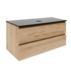 Koupelnová skříňka s krycí deskou z kamene SAT B-Way 99x50x45 cm dub mat BWAY2100OAKTK BWAY2100OAKTK