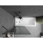 MEXEN/S - Next vanová zástěna FIX 80 x 150, grafit, grafit metal 895-080-000-00-40-95