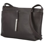 Módní dámská kožená crossbody kabelka Ofelie, tmavě hnědá