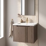 REA - Koupelnová skříňka s umyvadlem Rivo DB86-60L-1 Dark 60cm REA-M0604