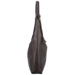 Trendy dámská kožená kabelka na rameno Anestis, tmavě hnědá