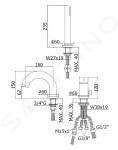 PAFFONI - Light Baterie na okraj vany, 3-otvorová instalace, chrom LIG040LCR