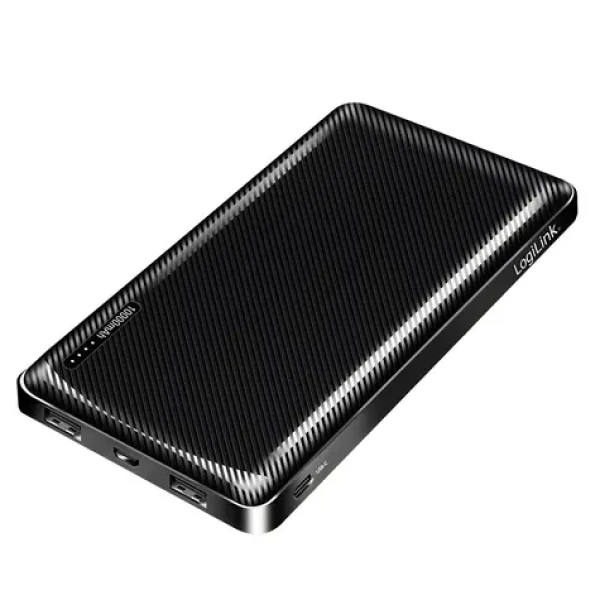 LogiLink PA0316 černá / Powerbank / 10000 mAh / 2x USB-A / 1x USB-C / rychlé nabíjení (PA0316)