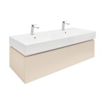 Koupelnová skříňka s umyvadlem SAT Feel 120x30x46 cm pískově béžová mat SATFEEL120BEU2B SATFEEL120BEU2B