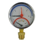 MEREO - Klum Termomanometr 0-6bar, 0-120 °C, spodní vývod 1/2" PR3083