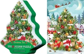 EUROGRAPHICS Puzzle v plechové krabičce Vánoční stromeček